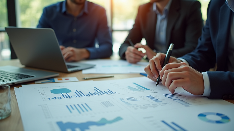 High angle view of a professional team discussing project plans