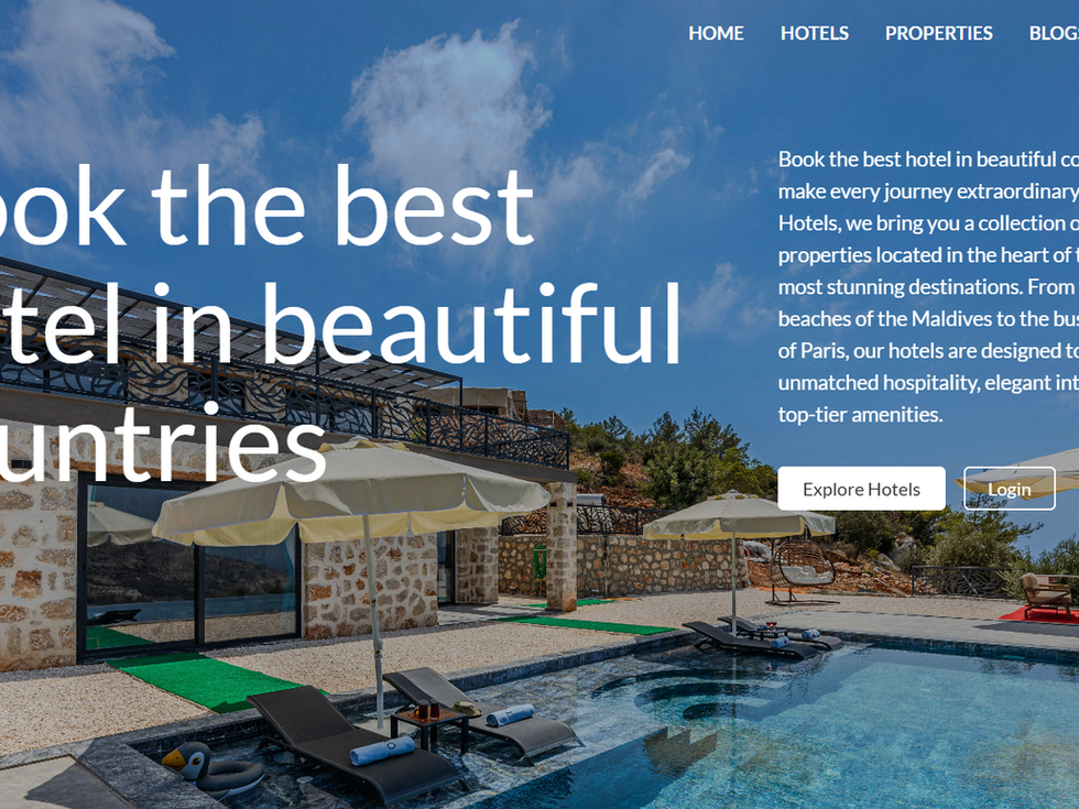 Hotel Booking & Property Showcase Website