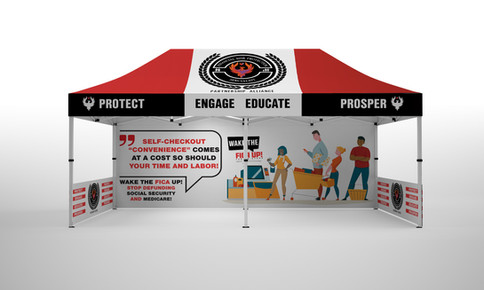custom event tent design-by I Am ART Agency
