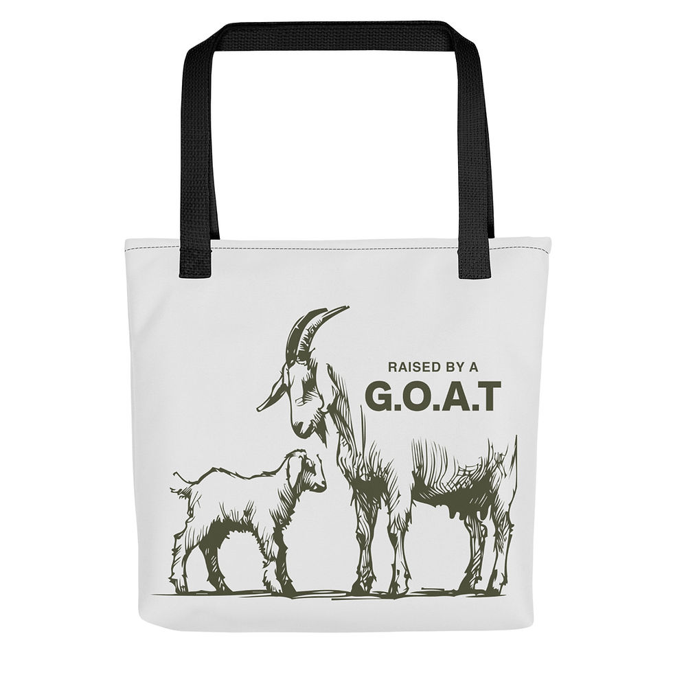 Thumbnail: Raised by a G.O.A.T. Tote – White