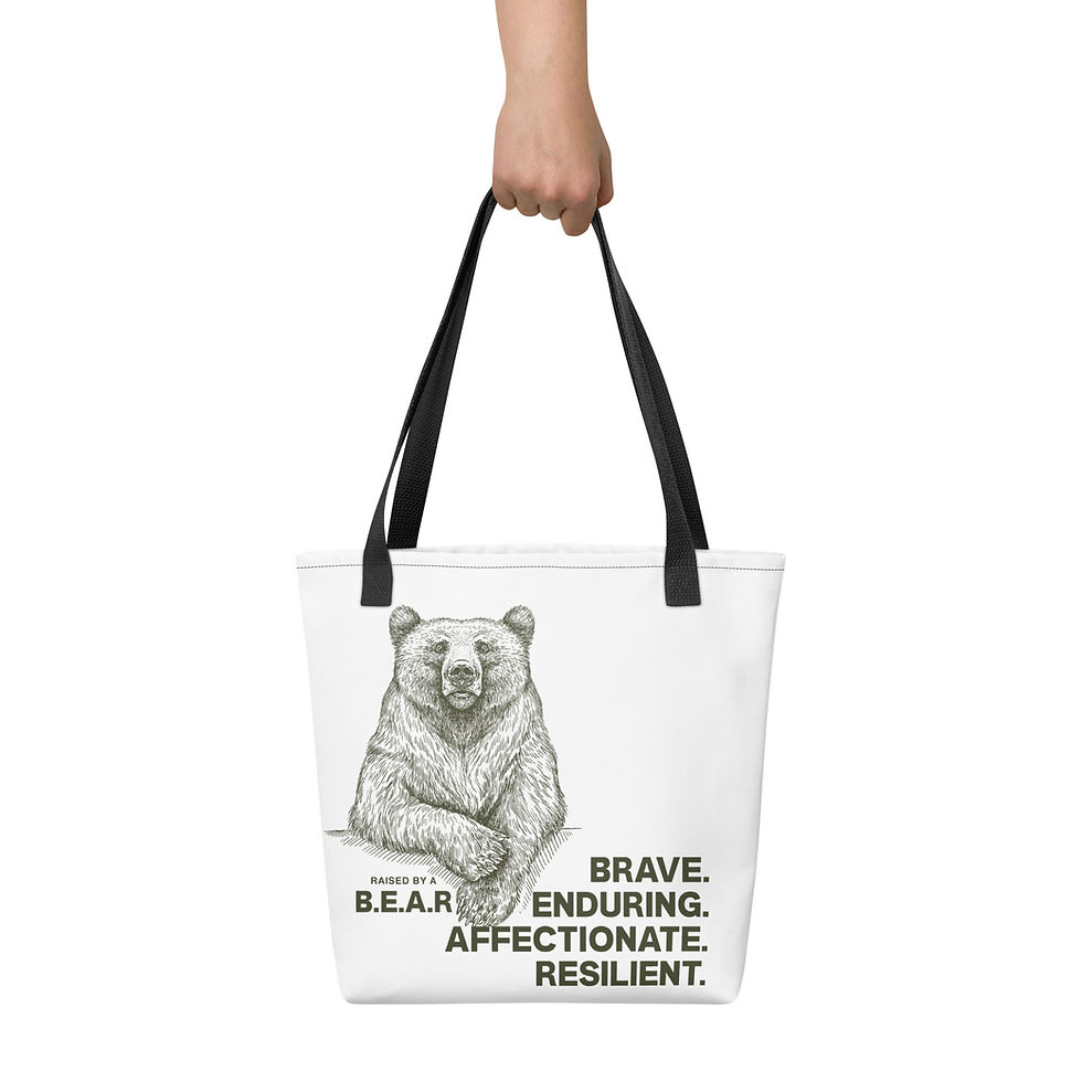 Thumbnail: Raised by a B.E.A.R. Tote – White