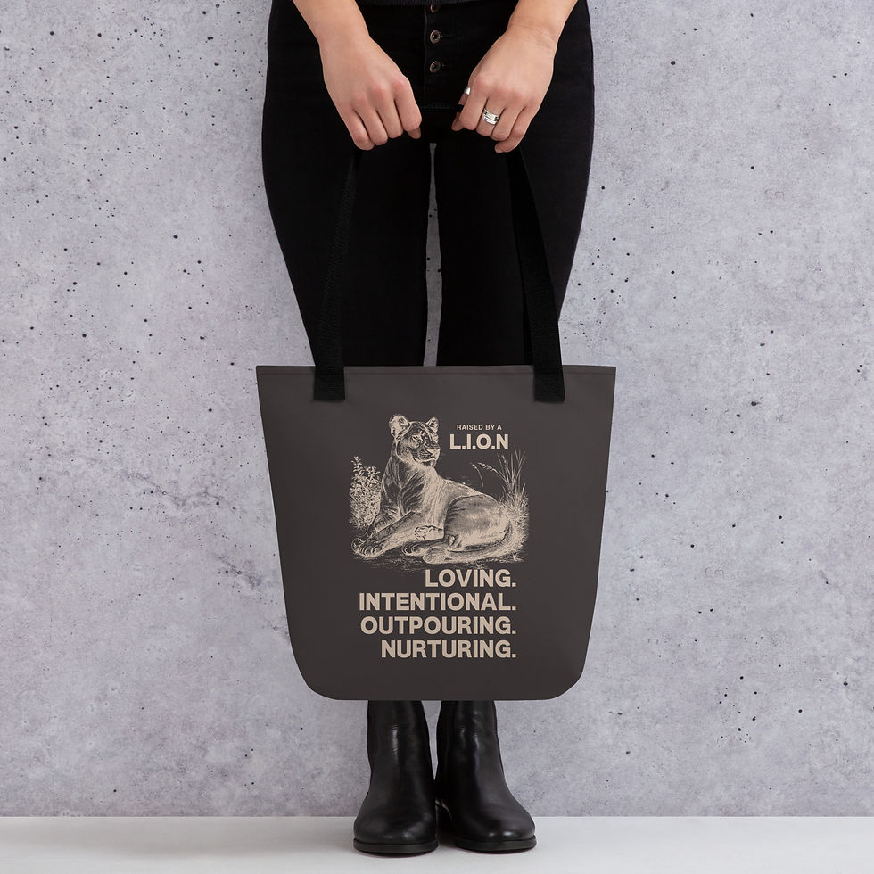 Thumbnail: Raised by a L.I.O.N. Tote – Graphite