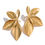 Thumbnail: Stainless Steel Leaves Flower Stud Earrings Bright Anti Allergy Wa
