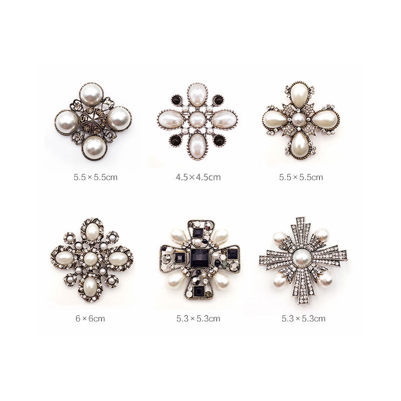 Thumbnail: Retro Famous Luxury Brand Designer Brooch High Quality Big Pearl 5 Jewelry Brooc