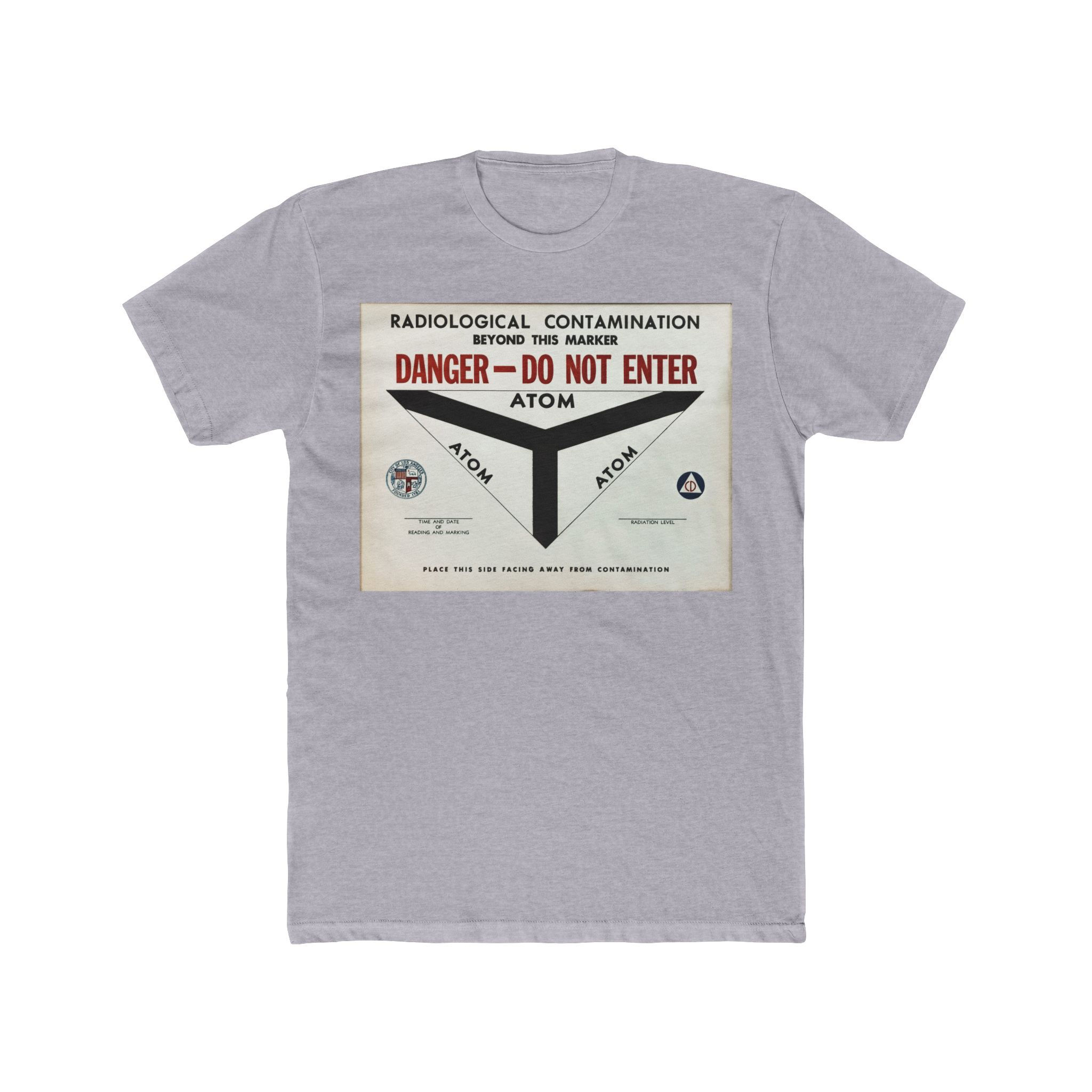 Radiological Contamination CD Sign Men's Cotton Crew Tee