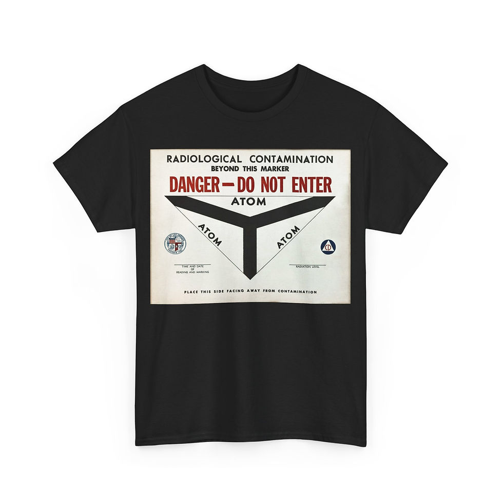 Thumbnail: Radiological Contamination CD Sign Unisex Heavy Cotton Tee Bigger Sizes