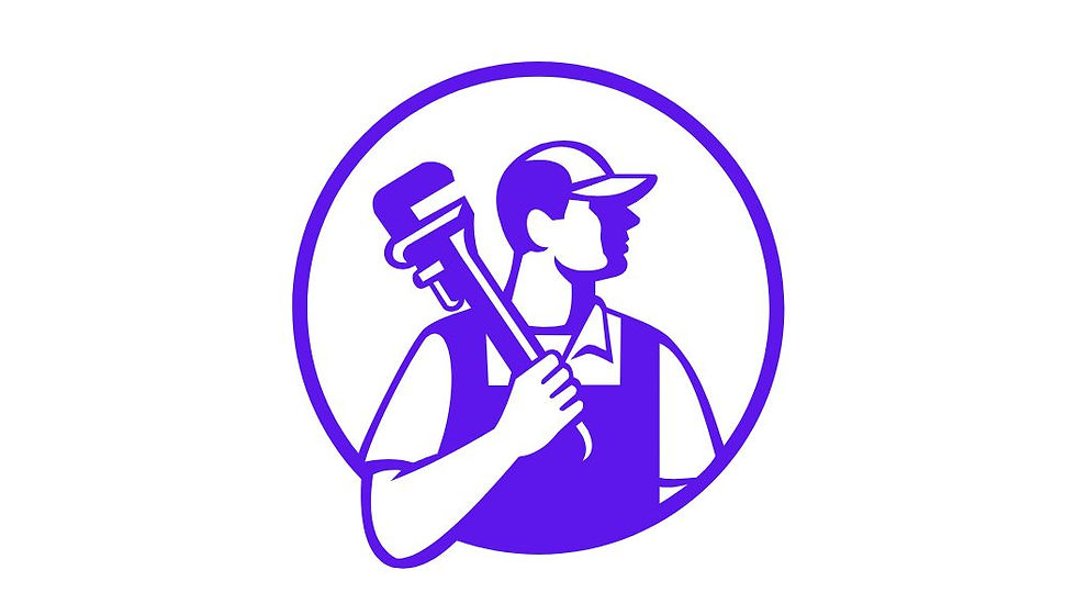 Plumber holding a Wrench, MillCo Logo Design