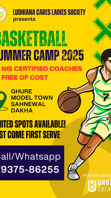 Basketball Camp 2025 flyer for LCLS in English