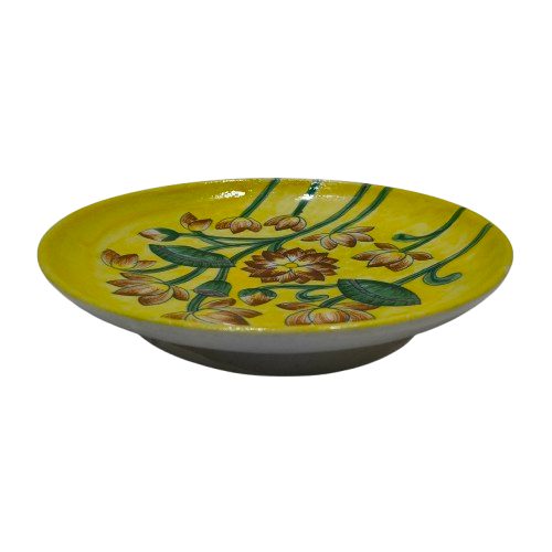 Thumbnail: Lushlotus - Bright yellow plate with blooming lotuses