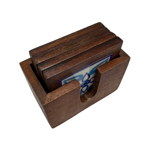 Thumbnail: IndigoInlay - Wooden coasters set