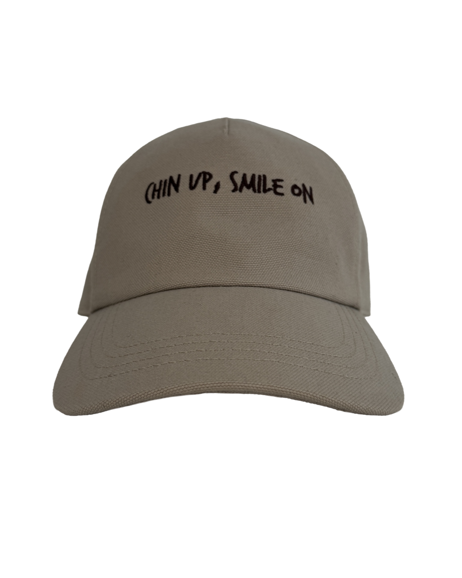 Baseball Cap Chin Up, Smile On