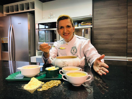 SOPA DE FUBA E CREME DE ERVILHAS (CONFORT FOOD)