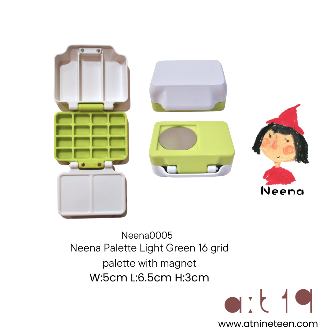 Neena Light Green 16 grid palette with magnet