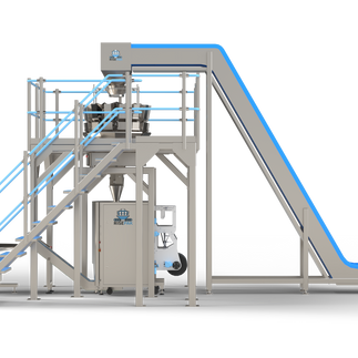 Custom stainless steel weigher platform designed for integrated food packaging machinery UK