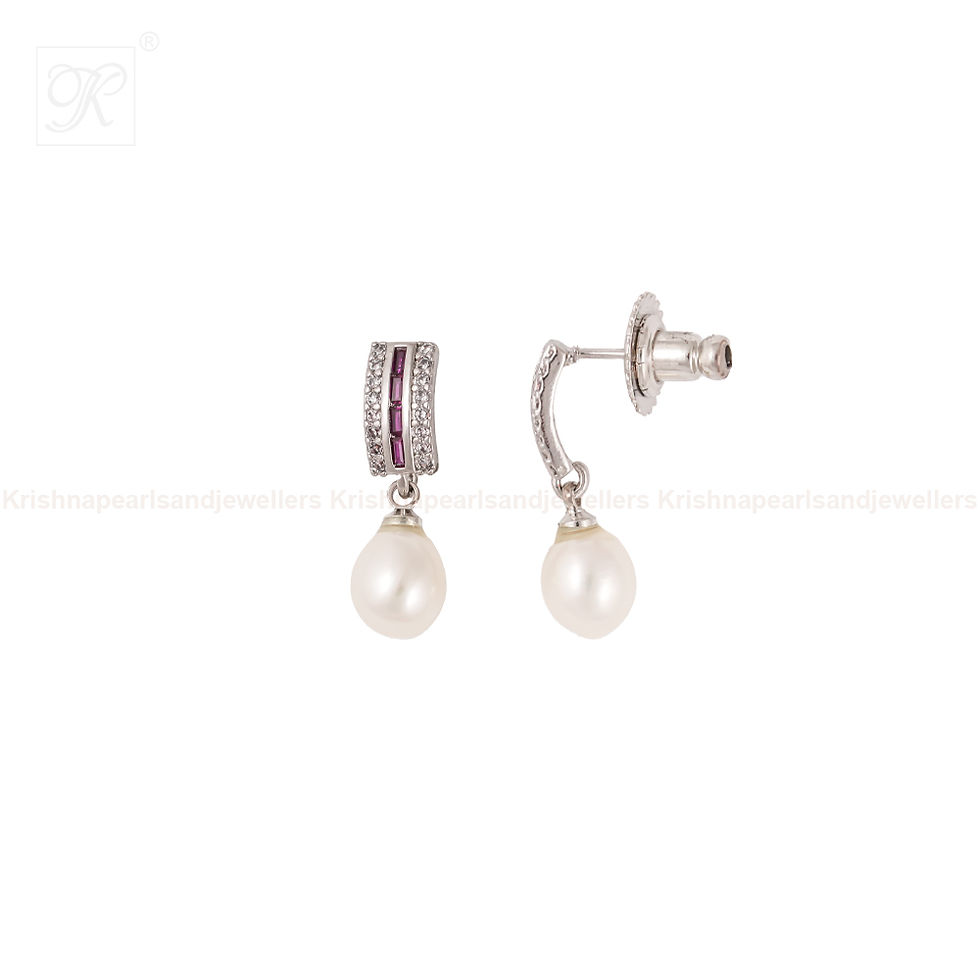 Thumbnail: vintage charm pearl drop earrings online