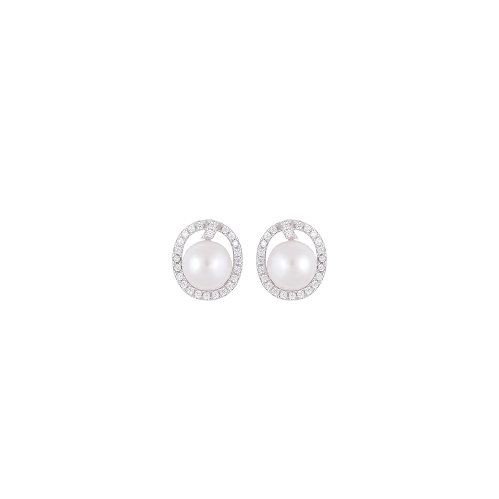 Thumbnail: pearl halo pendant set