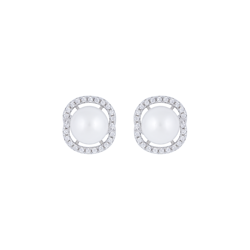 classic pearl stud earrings online
