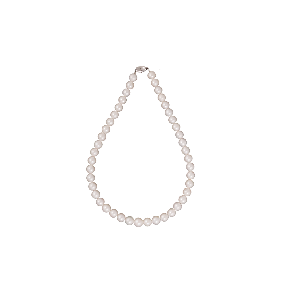 radiant white round pearl string