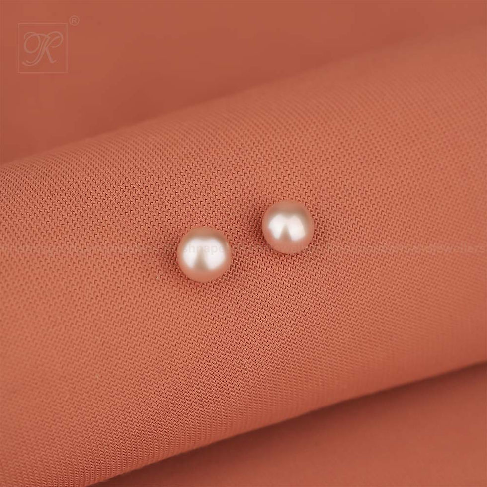Thumbnail: pink pearl stud earrings panjagutta