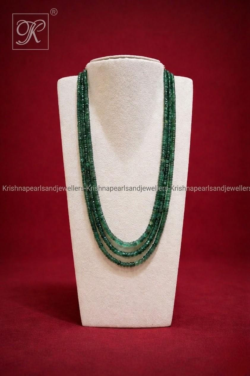 Thumbnail: EMERALD GRACE MULTI-STRAND BEADED NECKLACE