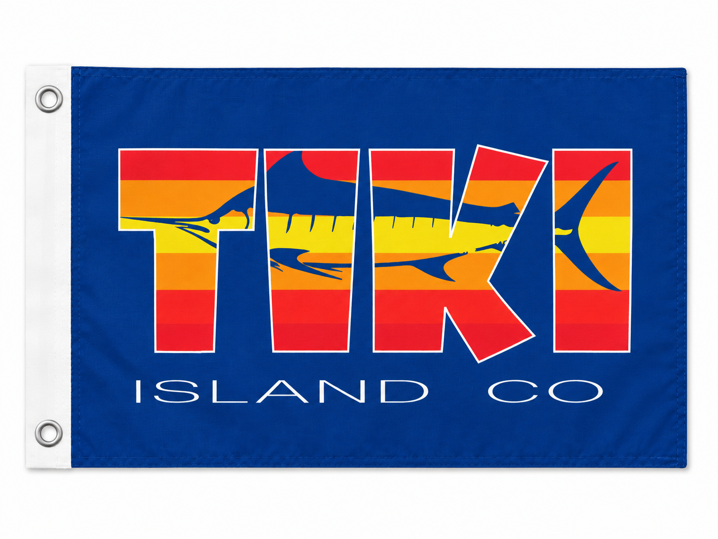 Tiki Sunset Boat Flag