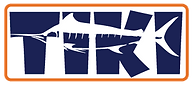 Tiki Island Co. blue and orange Logo