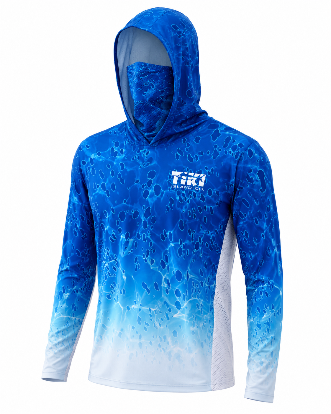 Blue Mahi Hooded Shirt with Neck Gaiter