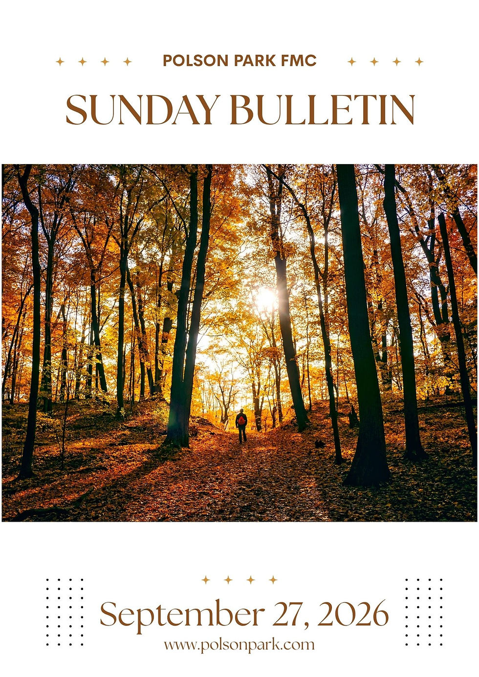 SEPT 27 - Sunday Bulletin