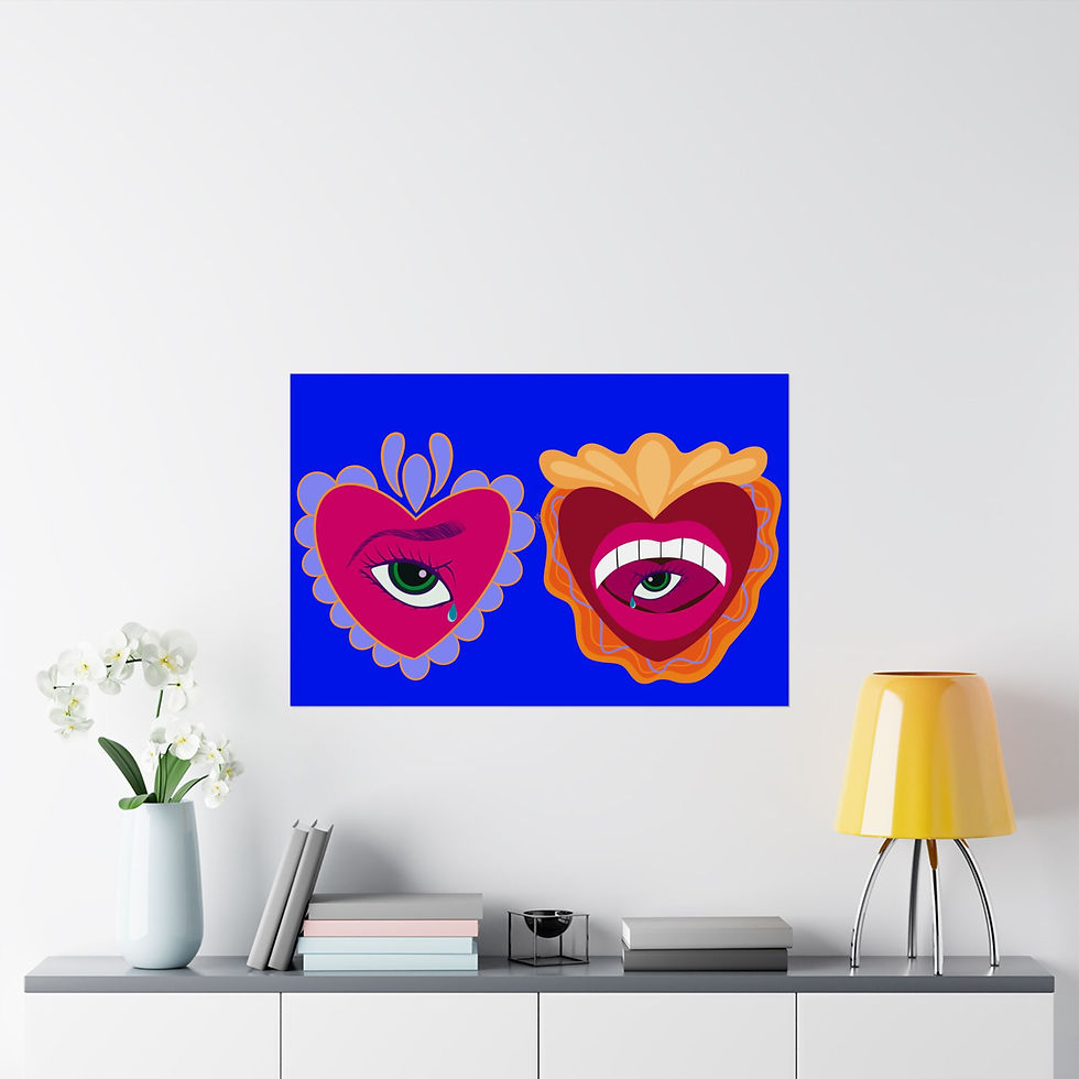Thumbnail: Vibrant Heart Eye Posters - Decorative Wall Art, Expressive Decor