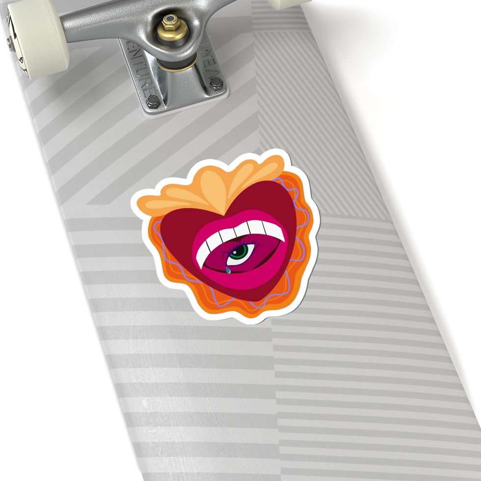 Thumbnail: Eye-Catching Heart Expressive Stickers, Laptop Decals, Unique Art Decor