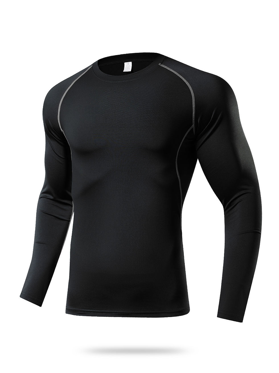 Fitness Clothing Mens Tight Round Neck Long Sleeve Gym Fitness Trainer Sweatshir