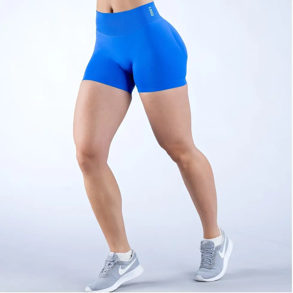 Summer High Waisted Yoga Shorts Fashionable and Sexy Running Fitness Pants Solid
