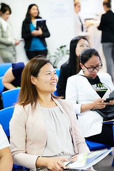 Attendees at a business conference