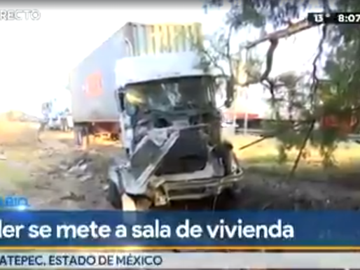Se impacta contra casa en circuito mexiquense