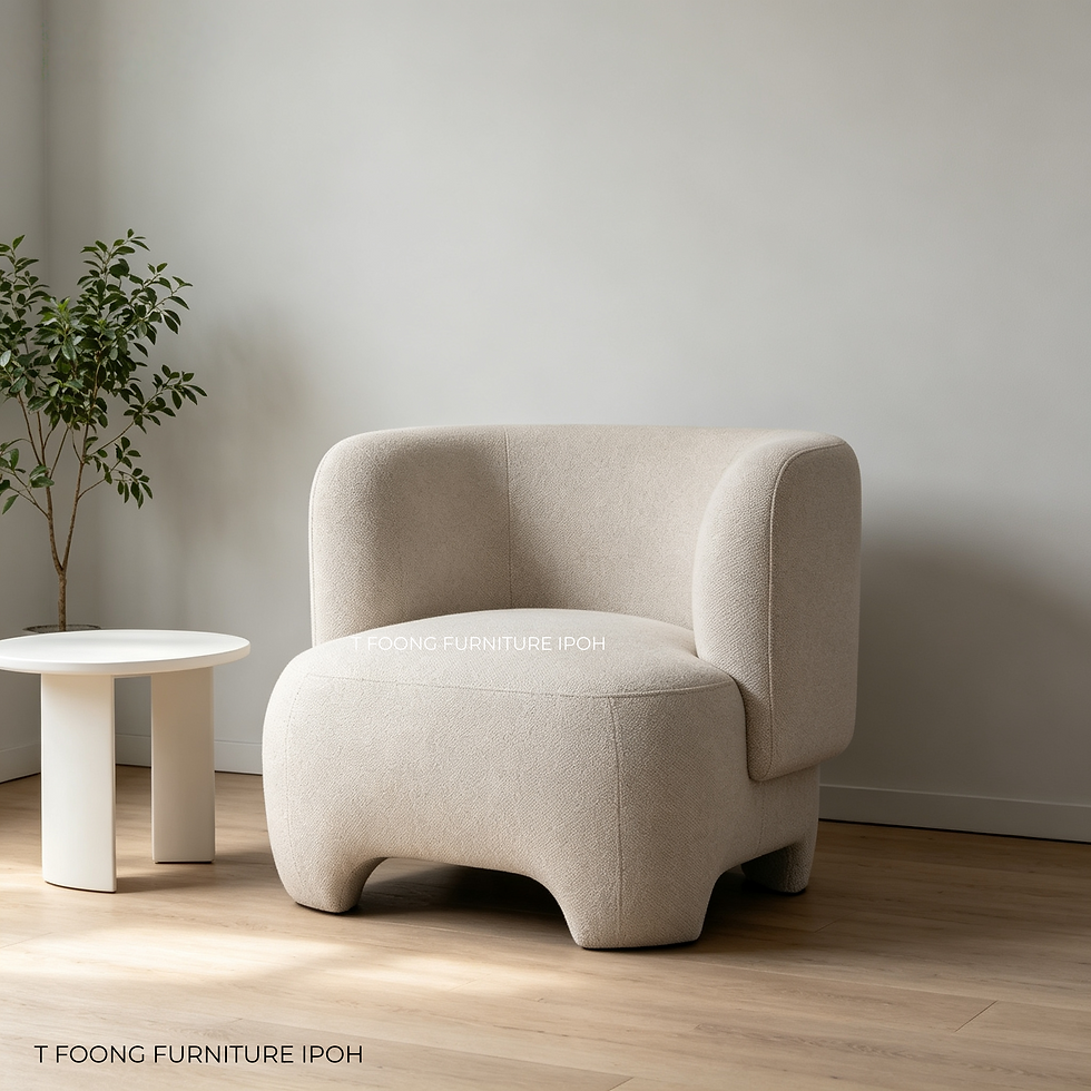 Thumbnail: Alice Modern Cream Bouclé Barrel Accent Chair Designer Lounge Chair