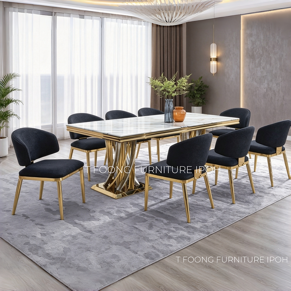 Wana White Marble Textured Top Table Italian Luxury 8-Seater Oval Dining Set
