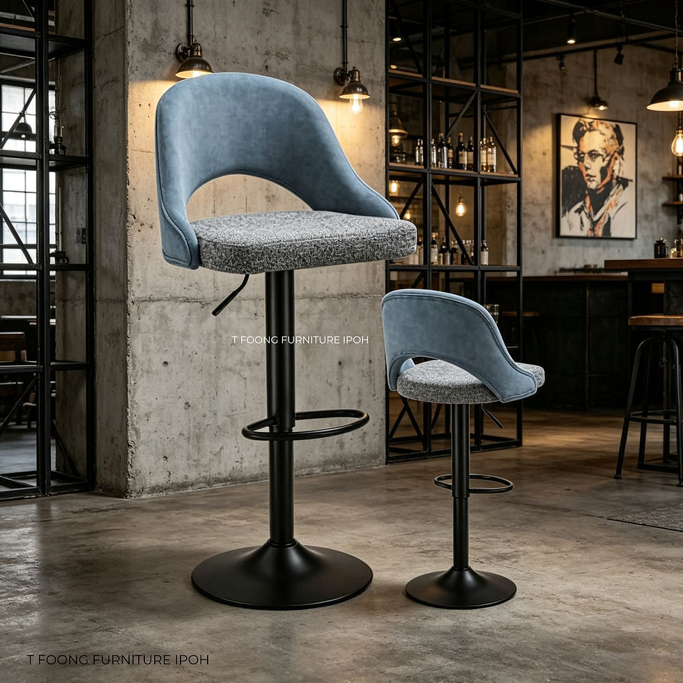 Thumbnail: Modern Dual-Texture Adjustable Height-Adjustable Bar Stool