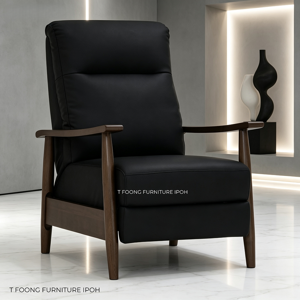 Thumbnail: Ema Mid-Century Modern Vinyl Recliner Armchair 1s Sofa
