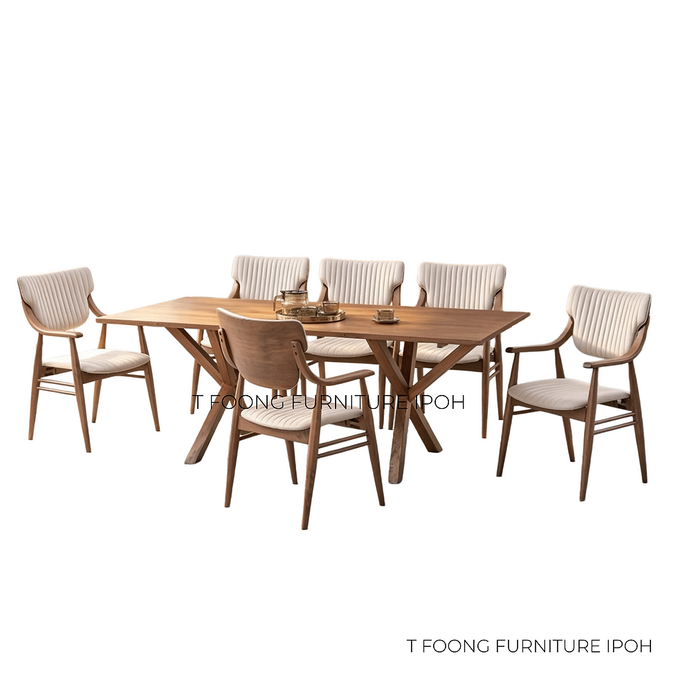 Thumbnail: Toma 6-Seater Solid Wood Dining Set