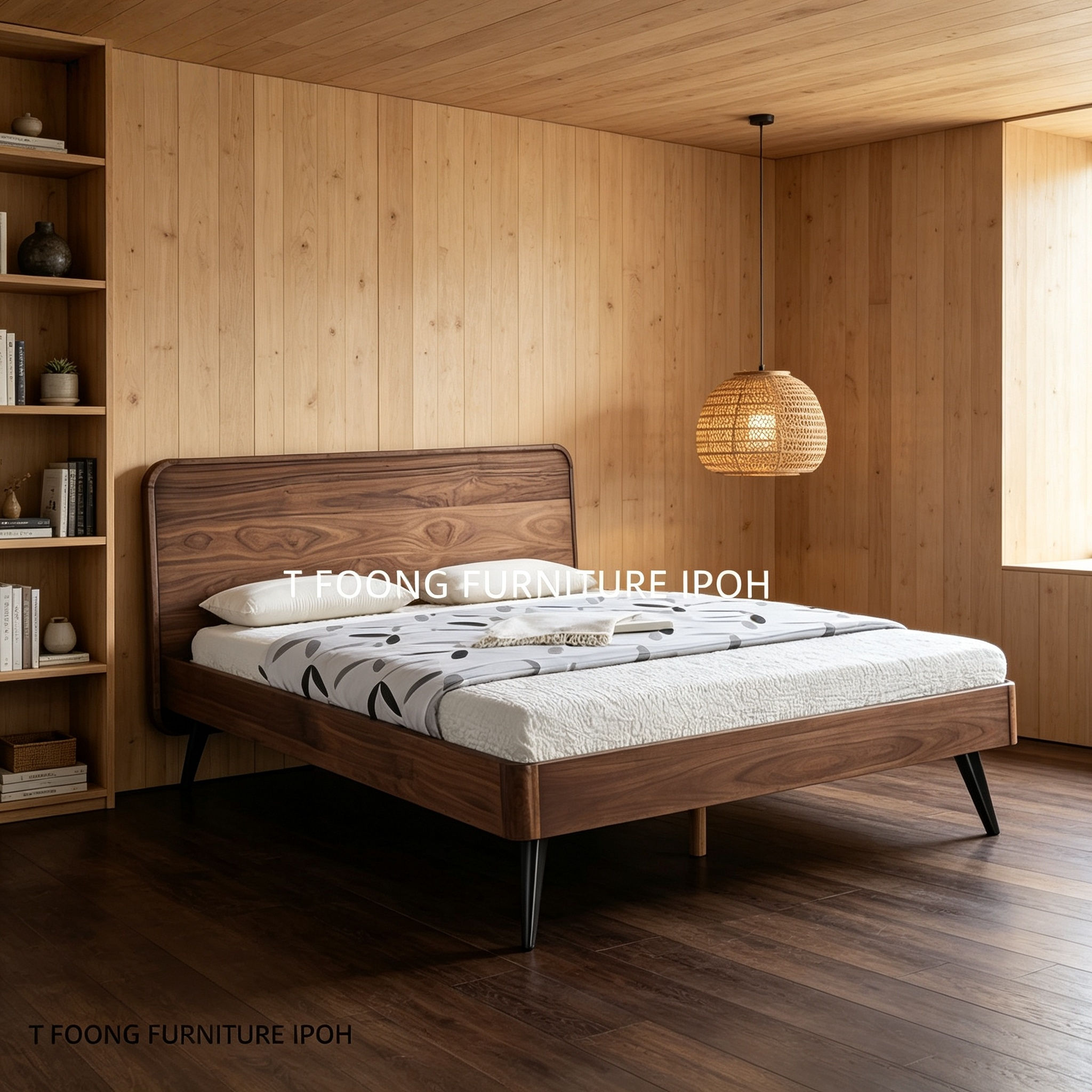 Urban Walnut Grain Bed Frame
