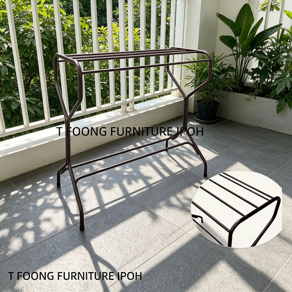 Compact Single-Tier Towel Rack Metal Laundry Drying Stand for Hostel & Home