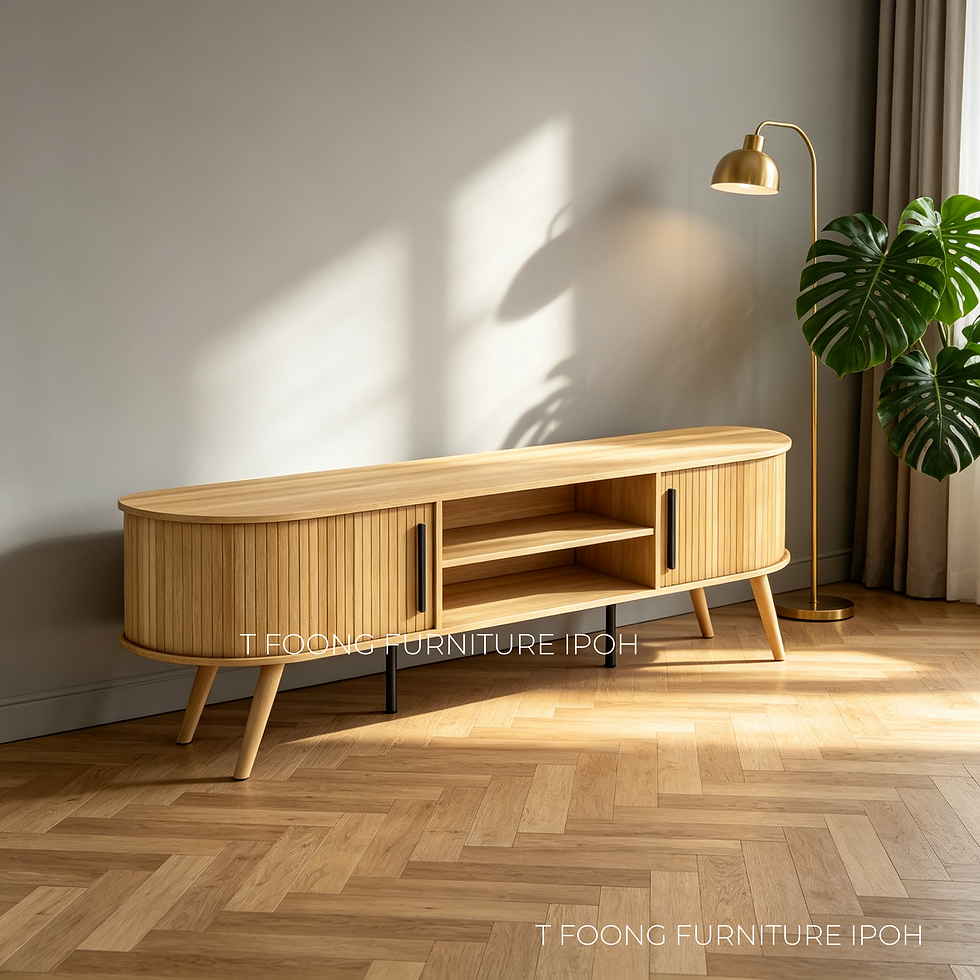 Liana Fluted Oval TV Cabinet