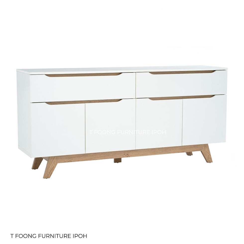Thumbnail: Malmo Mid-Century Modern Sideboard Buffet Console Cabinet with 2 Drawers