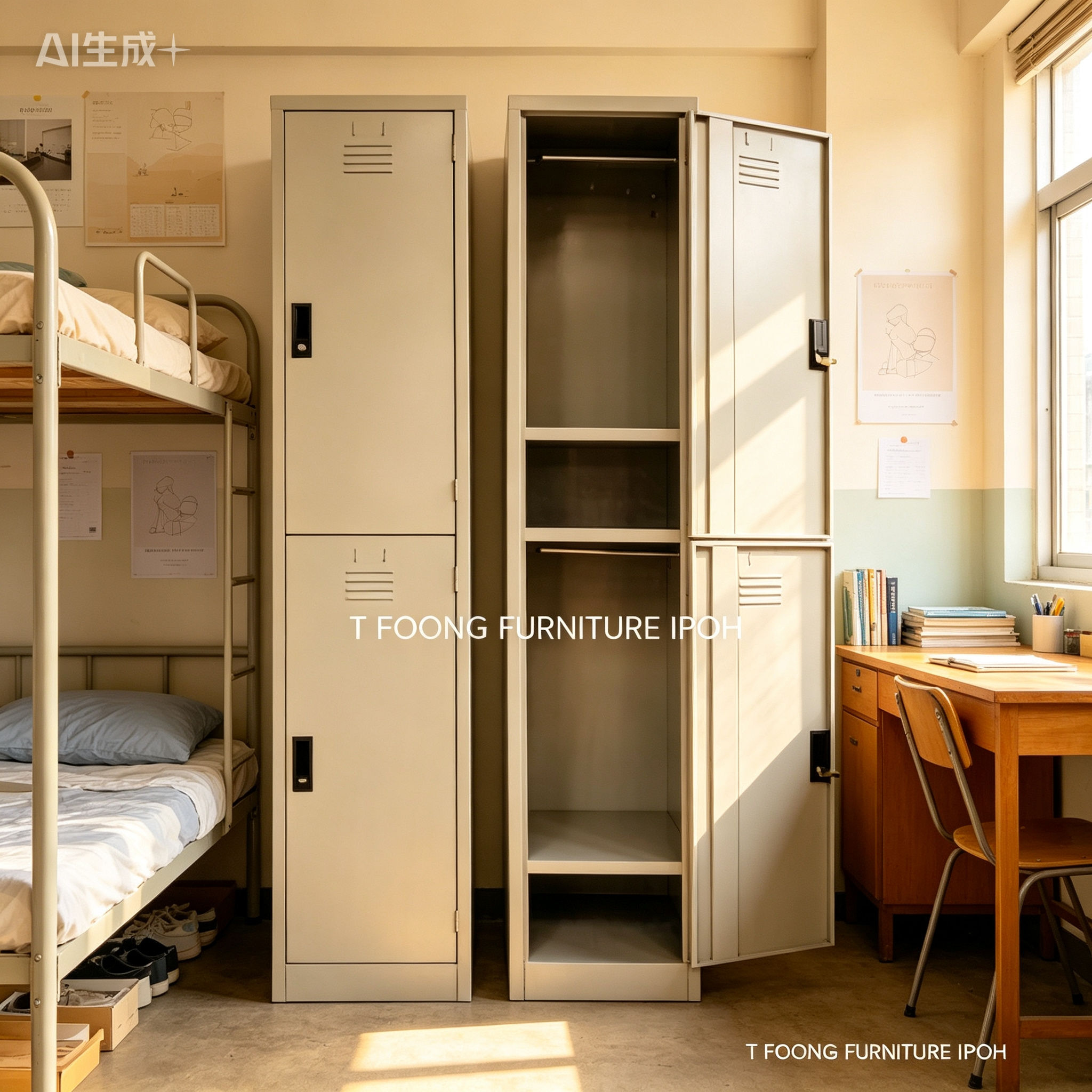 Industrial 2-Compartment Steel Locker