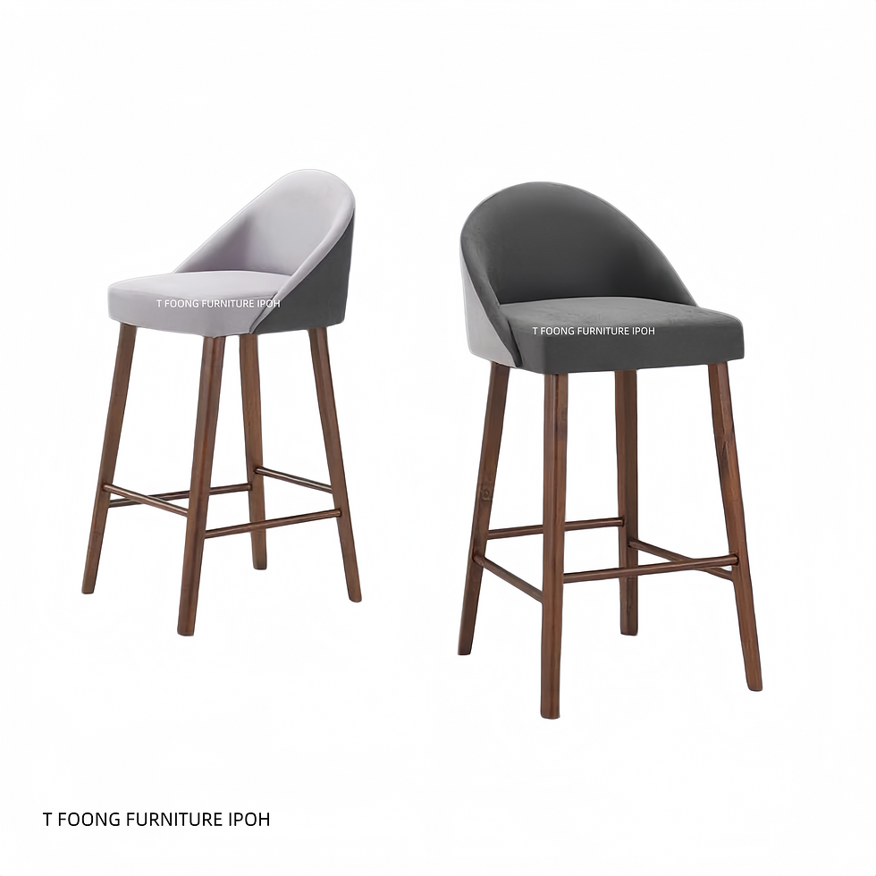 Thumbnail: Zenya Nordic Curved Two-Tone Bar Stool