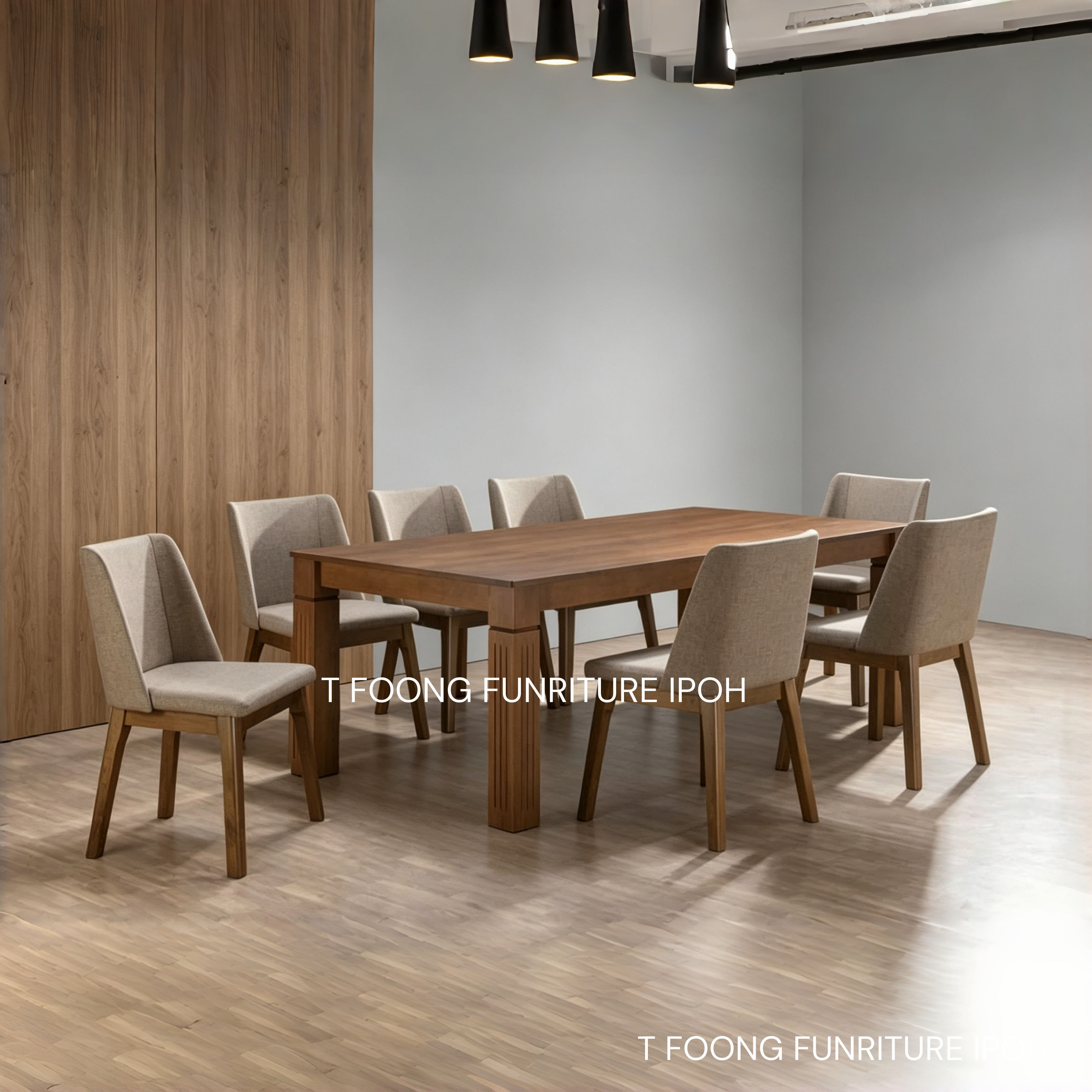 Hampton Solid Wood 8-Seater Dining Set