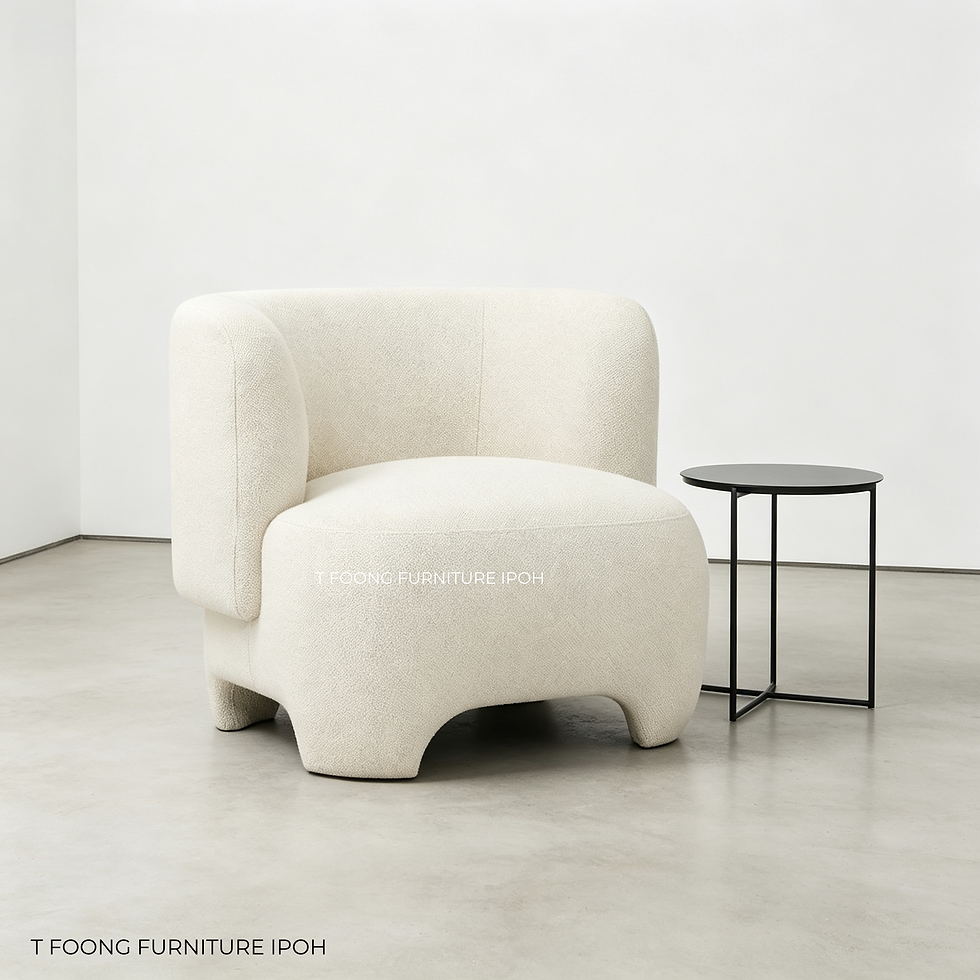 Thumbnail: Alice Modern Cream Bouclé Barrel Accent Chair Designer Lounge Chair