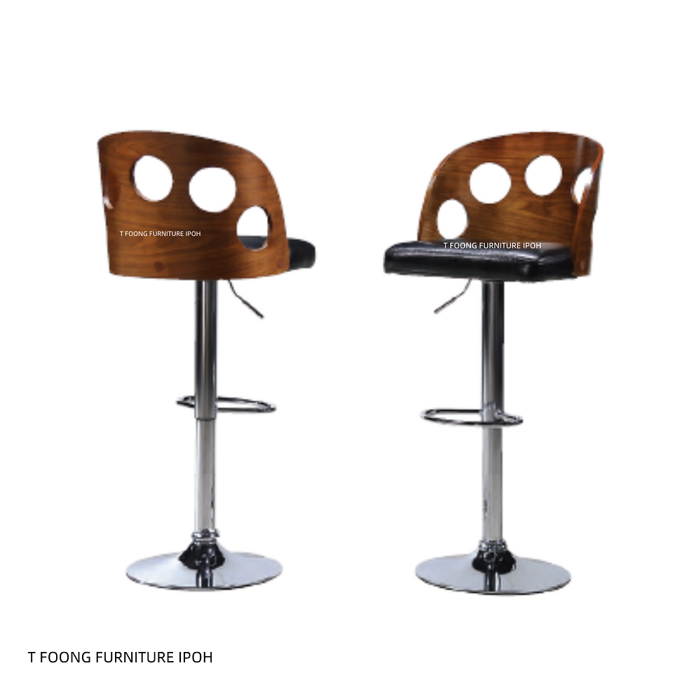 Thumbnail: Mid-Century Modern Bentwood Bar Stool | Retro Swivel High Chair