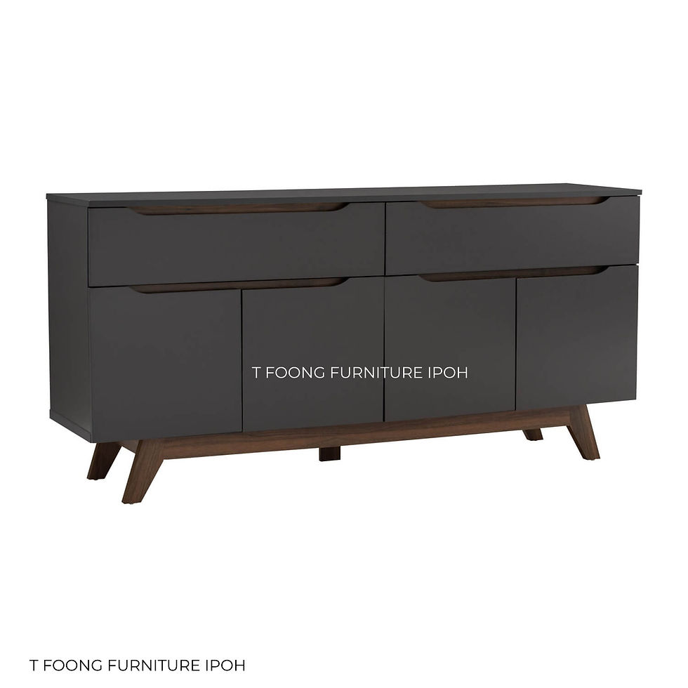 Thumbnail: Malmo Mid-Century Modern Sideboard Buffet Console Cabinet with 2 Drawers