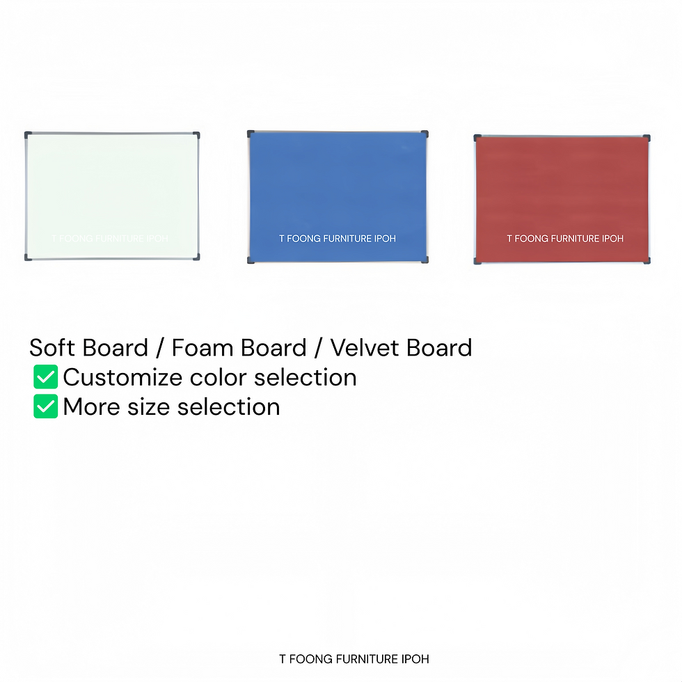 Thumbnail: Soft, foam, and velvet board options with custom colors.